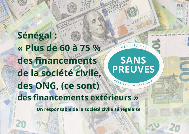 Photomontage pour un article de vérification d'Ouestaf News. (Ouestaf News/YB. Arrière-plan : © Pexels/Ibrahim Boran.)